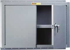 Little Giant - 2 Shelf Wall Storage Cabinet - Steel, 36" Wide x 10" Deep x 24" High, Gray - Caliber Tooling