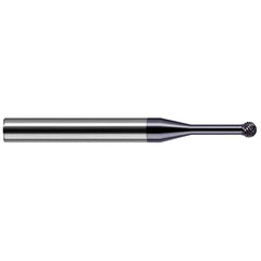 Harvey Tool - 1/16" Cut Diam, 1/8" Shank Diam, Solid Carbide Double Cut Sphere Burr - Exact Industrial Supply