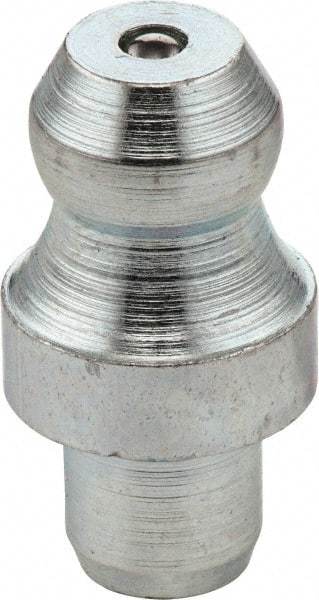 Umeta - Straight Head Angle, M6 Drive-In Stainless Steel Drive-In Grease Fitting - 8mm Hex, 15mm Overall Height, 5.5mm Shank Length - Caliber Tooling