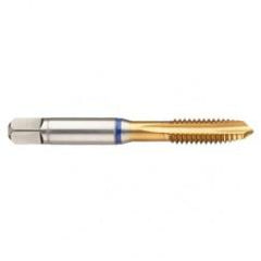 42437 3B 3-Flute Cobalt Blue Ring Spiral Point Plug Tap-TiN - Caliber Tooling