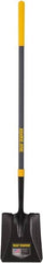 True Temper - 10-3/8" High x 9-3/4" Wide Square Steel Shovel - 47" Long Fiberglass Straight Handle, Turned - Caliber Tooling