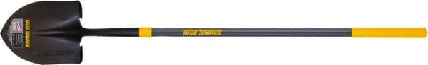 True Temper - 10-5/8" High x 8-7/8" Wide Round Steel Shovel - 47" Long Fiberglass Straight Handle, Turned - Caliber Tooling