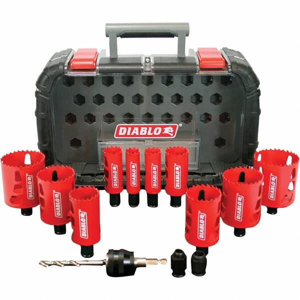 Freud - Hole Saw Kits Minimum Saw Diameter (Inch): 7/8 Maximum Saw Diameter (Inch): 2-9/16 - Caliber Tooling