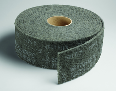 4'' x 30 ft. - Grade S Very Fine Grit - Scotch-Brite Clean & Finish Non Woven Abrasive Roll - Caliber Tooling