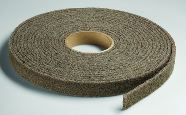 2'' x 30 ft. - Grade A Medium Grit -ium Grit - Scotch-Brite Cut & Polish Non Woven Abrasive Roll - Caliber Tooling