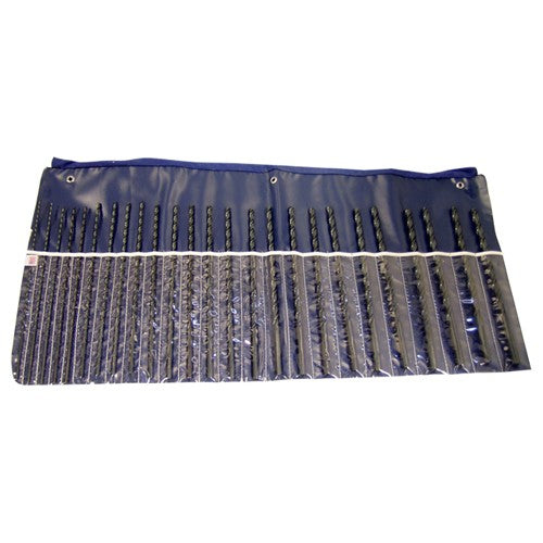 ‎1/8-1/2 RHS / RHC HSS 118 Degree Notched Point Heavy Duty Extra Long Drill Set - Steam Oxide - Exact Industrial Supply