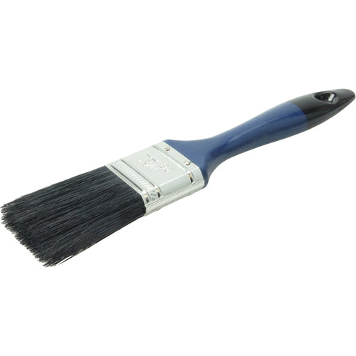 1-1/2″ Varnish Brush, Black China Bristle Fill, 2-1/4″ Trim Length, Blue Foam Handle - Caliber Tooling