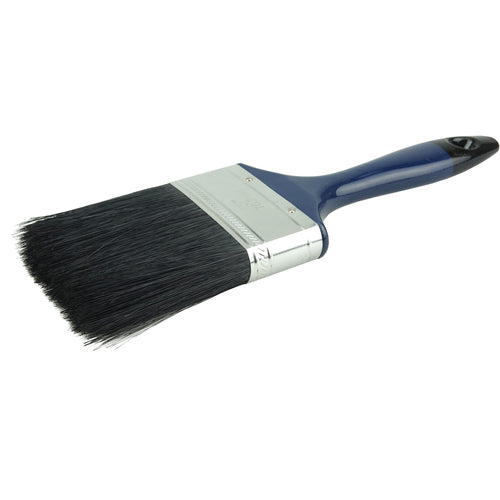 3″ Varnish Brush, Black China Bristle Fill, 3″ Trim Length, Blue Foam Handle - Caliber Tooling