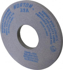 Norton - 14" Diam x 5" Hole x 1" Thick, J Hardness, 46 Grit Surface Grinding Wheel - Aluminum Oxide, Type 1, Coarse Grade, 1,800 Max RPM, Vitrified Bond, No Recess - Caliber Tooling