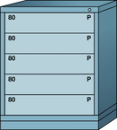 Midrange-Standard Cabinet - 5 Drawers - 30 x 28-1/4 x 37-3/16" - Multiple Drawer Access - Caliber Tooling