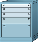 Midrange-Standard Cabinet - 5 Drawers - 30 x 28-1/4 x 37-3/16" - Multiple Drawer Access - Caliber Tooling