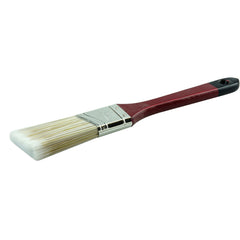 1-1/2″ Angled Sash Brush, Poly/Nylon Fill, 2-1/2″ Trim Length, Red Foam Handle - Caliber Tooling