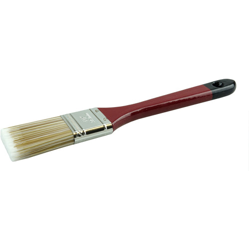 1-1/2″ Flat Sash Brush, Poly/Nylon Fill, 2-1/4″ Trim Length, Red Foam Handle - Caliber Tooling