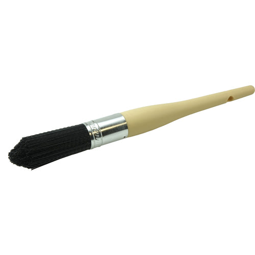 1″ Parts Cleaning Brush, Nylon Fill, 2-3/4″ Trim Length, Plain Foam Round Sash Handle - Caliber Tooling