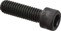 Made in USA - 3/8-16 UNC Hex Socket Drive, Socket Cap Screw - Alloy Steel, Black Oxide Finish, Fully Threaded, 1-1/4" Length Under Head - Caliber Tooling