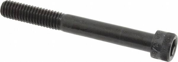 Made in USA - 3/8-16 UNC Hex Socket Drive, Socket Cap Screw - Alloy Steel, Black Oxide Finish, Partially Threaded, 3-1/4" Length Under Head - Caliber Tooling