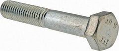 Value Collection - M8x1.25mm Metric Coarse, 50mm Length Under Head Hex Head Cap Screw - Partially Threaded, Grade 10.9 Alloy Steel, Zinc-Plated Finish, 13mm Hex - Caliber Tooling