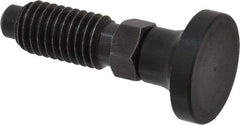 Gibraltar - 1/2-13, 1" Thread Length, 0.31" Max Plunger Diam, 0.5 Lb Init to 1.75 Lb Final End Force, Knob Handle Plunger - Delrin Knob, 1-1/4" Body Length, 1" Length Under Head/Shoulder, 1/4" Plunger Projection - Caliber Tooling