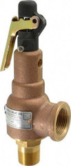 Midwest Control - 3/4" Inlet, 1" Outlet, ASME Safety Relief Valve - 150 Max psi, Bronze, 625 Cubic' per Min - Caliber Tooling