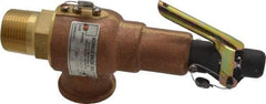 Midwest Control - 1" Inlet, 1" Outlet, ASME Safety Relief Valve - 175 Max psi, Bronze, 720 Cubic' per Min - Caliber Tooling