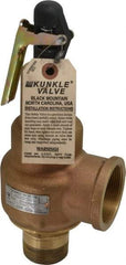 Midwest Control - 1-1/2" Inlet, 2" Outlet, ASME Safety Relief Valve - 150 Max psi, Bronze, 2,496 Cubic' per Min - Caliber Tooling