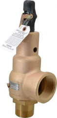 Midwest Control - 2" Inlet, 2-1/2" Outlet, ASME Safety Relief Valve - 150 Max psi, Bronze, 4,090 Cubic' per Min - Caliber Tooling