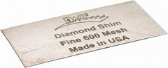 DMT - 2" Long x 1" Wide x 0.006" Thick, Diam ond Sharpening Stone - Rectangle, 600 Grit, Fine Grade - Caliber Tooling