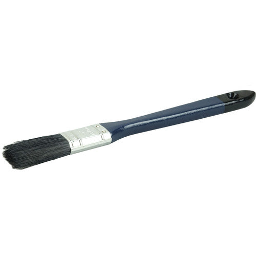 1″ Flat Sash Brush, Black China Bristle, 2″ Trim Length, Blue Foam Handle - Caliber Tooling