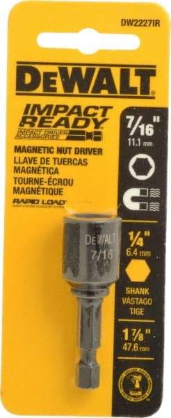 DeWALT - 7/16" Magnetic Nutsetter - 1/4" Hex Drive, 1-7/8" OAL - Caliber Tooling