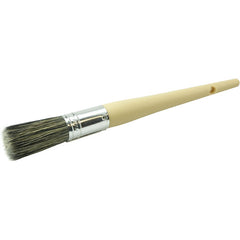 #6 13/16″ Round Sash Brush, Grey Bristle Fill, 2″ Trim Length, Plain Foam Handle - Caliber Tooling