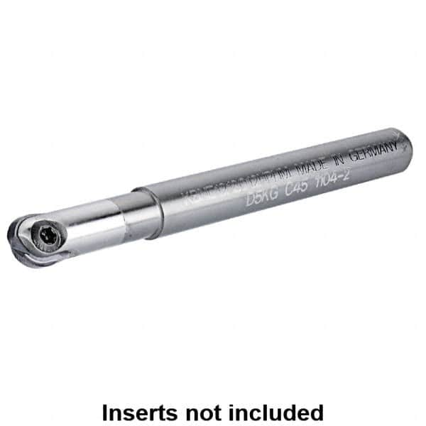 Kennametal - 6mm Cut Diam, 3mm Max Depth of Cut, 6mm Shank Diam, 150mm OAL, Indexable Ball Nose End Mill - 70mm Head Length, Straight Shank, KDMB Toolholder, KDM. 06.. Insert - Caliber Tooling