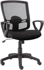 ALERA - 23-5/8" High Office/Managerial/Executive Chair - 20" Wide x 19" Deep, Fabric Mesh Seat, Black - Caliber Tooling