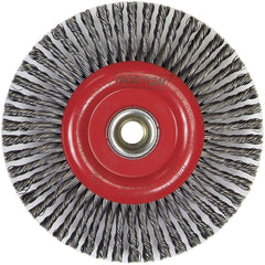 Norton - 6-7/8" OD, 5/8-11 Arbor Hole, Stringer Bead Carbon Wheel Brush - Caliber Tooling