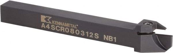 Kennametal - A4SC, Right Hand Cut, 27mm Max Workpc Diam, A4 G0150.. Insert, Indexable Cutoff Toolholder - 13.5mm Max Depth of Cut, 20mm Shank Width, 20mm Shank Height, 125mm OAL - Caliber Tooling