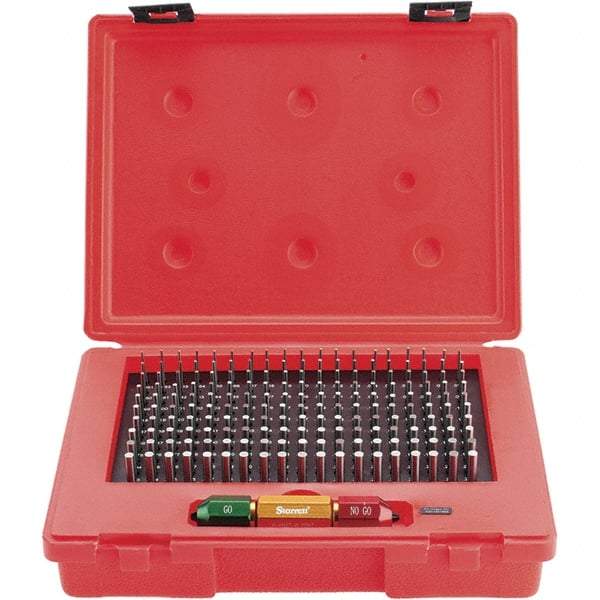 Starrett - 190 Piece, 0.061-0.25 Inch Diameter, Steel, Plug and Pin Gage Set - Plus 0.0002 Inch Tolerance, Class ZZ - Caliber Tooling