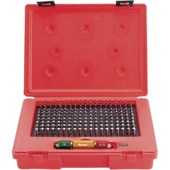 Starrett - 190 Piece, 0.061-0.25 Inch Diameter, Steel, Plug and Pin Gage Set - Plus 0.0002 Inch Tolerance, Class ZZ - Caliber Tooling