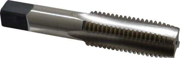 Cleveland - 1-8 UNC 3B 4 Flute Bright Finish High Speed Steel Straight Flute Standard Hand Tap - Plug, Right Hand Thread, 5-1/8" OAL, 63.5mm Thread Length, H4 Limit, Oversize - Exact Industrial Supply