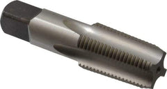 Cleveland - 1/2-14 NPTF Thread, 4 Flute Standard Pipe Tap - 3-1/8" OAL, 1-3/8" Thread Length, 11/16" Shank Diam, Bright Finish, High Speed Steel - Exact Industrial Supply