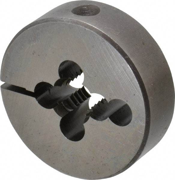 Cle-Line - 3/8-16 UNC Thread, 1-1/2" Outside Diam High Speed Steel Round Die - 1/2" Thick, Right Hand Thread, Adjustable - Exact Industrial Supply