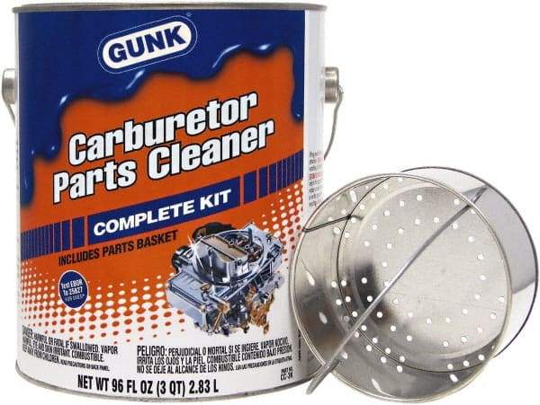 Gunk - Nonchlorinated Carburetor & Parts Cleaner - 96 oz Pail with Dip Basket - Caliber Tooling