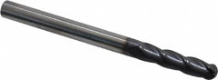 SGS - 6mm Diam, 0.984" LOC, 4 Flute Solid Carbide Ball End Mill - Caliber Tooling