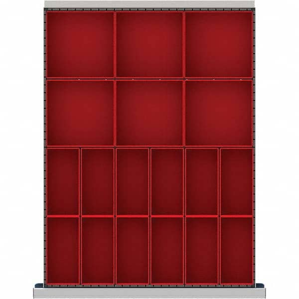 LISTA - 18-Compartment Drawer Divider Layout for 3.15" High Drawers - Caliber Tooling