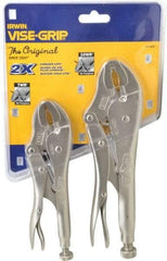 Irwin - 2 Piece Locking Plier Set - Comes in Display Card - Caliber Tooling