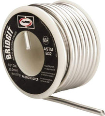 Harris Products - 1/8 Inch Diameter, Nickel, Lead Free Solder - 1/2 Lb. - Exact Industrial Supply