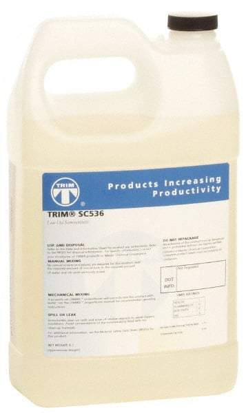 Master Fluid Solutions - Trim SC536, 1 Gal Bottle Cutting & Grinding Fluid - Semisynthetic, For Drilling, Reaming, Tapping - Caliber Tooling