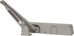 Falcon - Push & Pull Side Mount, Medium Duty Multi Size Hold Open Door Closer Full Cover Power Operated Damper - Nonhanded, Aluminum Finish - Caliber Tooling