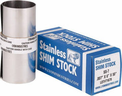 Made in USA - Metal Shim Stock   Type: Shim Stock Roll    Material: Stainless Steel - Caliber Tooling