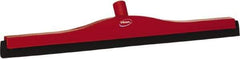 Vikan - 24" Foam Rubber Blade Bench Squeegee - Double Edge, Red, Plastic Holder - Caliber Tooling