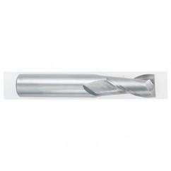 1 Dia. x 4 Overall Length 2-Flute Square End Solid Carbide SE End Mill-Round Shank-Center Cutting-TiAlN - Caliber Tooling