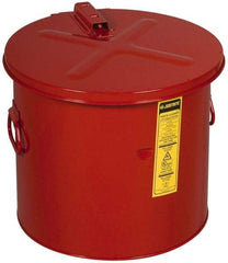 Justrite - 8 Gallon Capacity, Coated Steel, Red Dip Tank - 14-1/4 Inch High x 15-5/8 Inch Diameter, Includes Fusible Link - Caliber Tooling